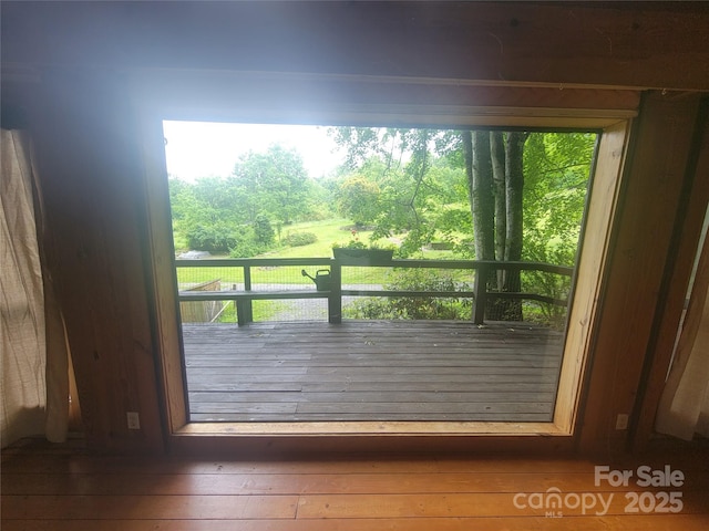 429 Biodome Dr, Waynesville, NC 28785 - doorway with hardwood / wood-style floors