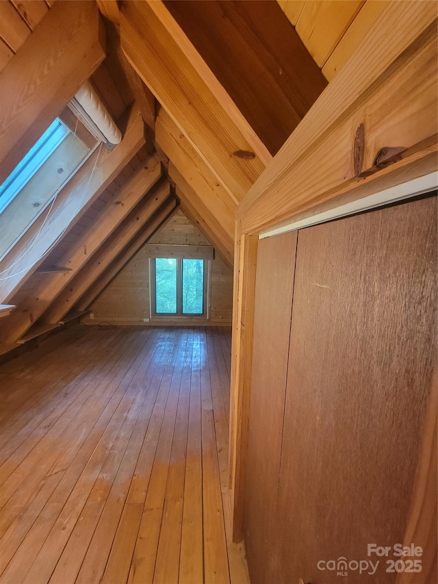 429 Biodome Dr, Waynesville, NC 28785 - bonus room featuring vaulted ceiling, hardwood / wood-style flooring, and wood ceiling