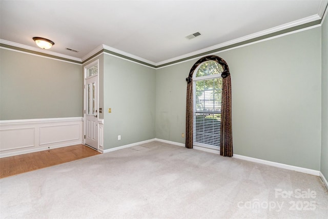 9419 Olivia Ln, Charlotte, NC 28277 - carpeted spare room with ornamental molding