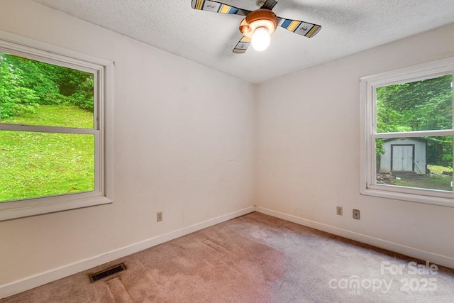 302 Mitchell Rd, Sylva, NC 28779 - empty room with carpet flooring, baseboards, ceiling fan, and a textured ceiling