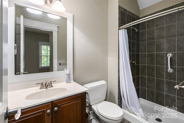 1 E Owl Creek Ln, Fairview, NC 28730 - bathroom featuring vanity, toilet, and a stall shower
