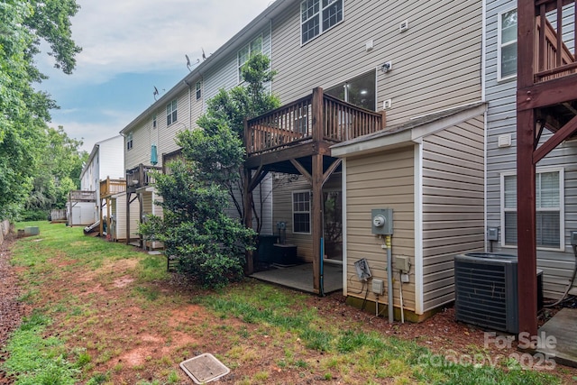 10548 English Setter Way, Charlotte, NC 28269 - back of property featuring central air condition unit and a balcony