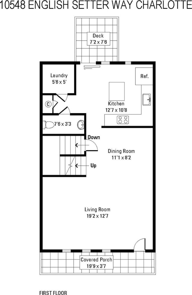 10548 English Setter Way, Charlotte, NC 28269 - property floor plan