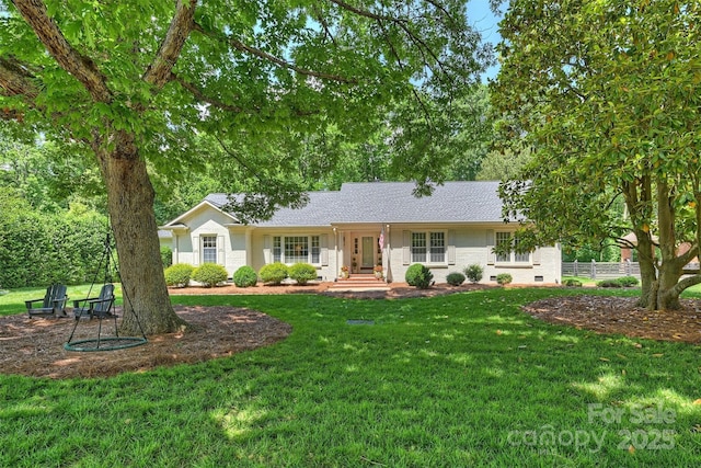 7022 Lancer Dr, Charlotte, NC 28226 - ranch-style house with crawl space and a shingled roof