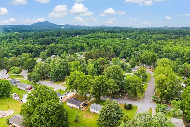 1606 Northwoods Dr, Kings Mountain, NC 28086 - drone / aerial view of a forest and a mountain backdrop