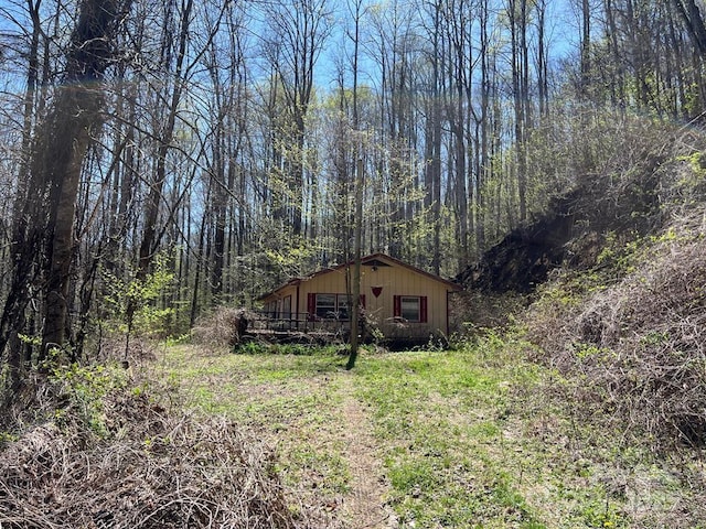 239 Laurel Dr, Whittier, NC 28789 - view of yard with a wooded view