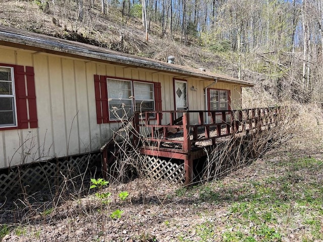 239 Laurel Dr, Whittier, NC 28789 - entrance to property featuring a deck