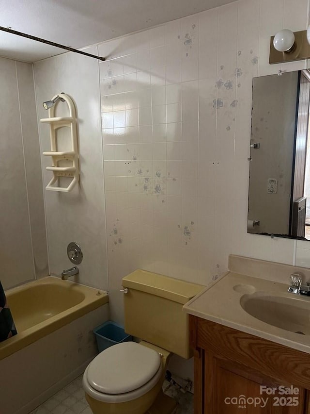 239 Laurel Dr, Whittier, NC 28789 - full bath with vanity, toilet, and washtub / shower combination