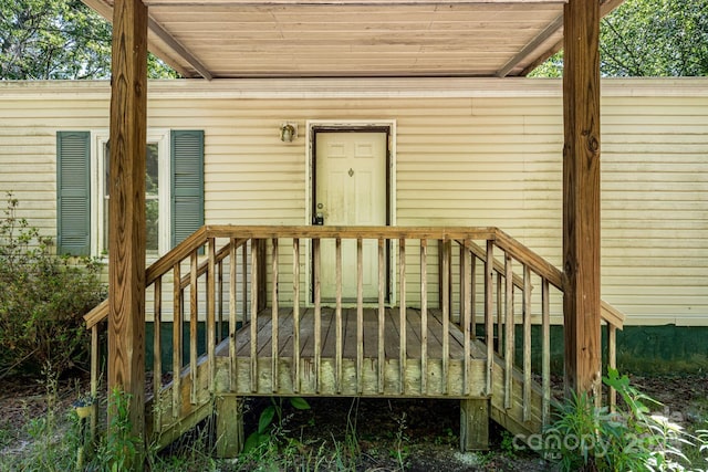 501 Deer Chase Cir, Cedar Mountain, NC 28718 - view of wooden deck