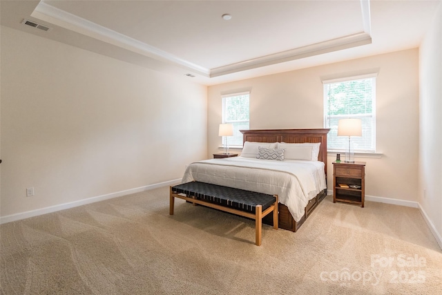 5130 Watersail Way, Clover, SC 29710 - bedroom featuring a tray ceiling, multiple windows, and carpet flooring