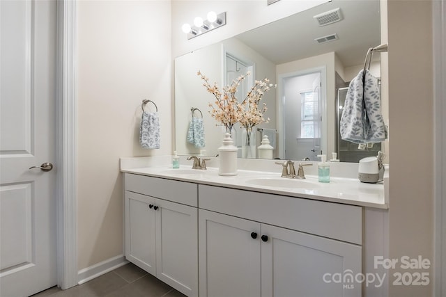 5130 Watersail Way, Clover, SC 29710 - full bath featuring double vanity, tile patterned flooring, and baseboards