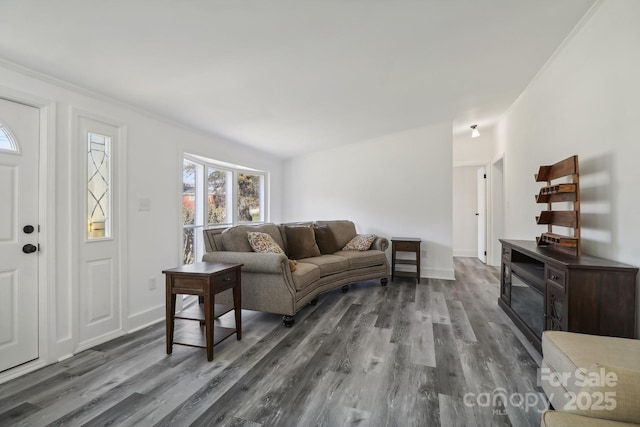 2315 Circle Dr, Great Falls, SC 29055 - living room featuring wood finished floors and baseboards