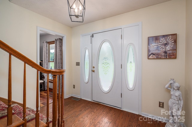 112 Ocean Dr, Shelby, NC 28152 - entrance foyer featuring stairs, wood finished floors, and baseboards