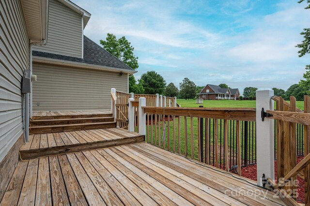 112 Ocean Dr, Shelby, NC 28152 - wooden deck with a lawn