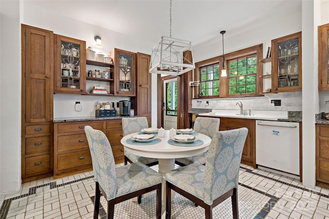 147 Preservation Way, Waynesville, NC 28786 - dining space featuring brick patterned flooring