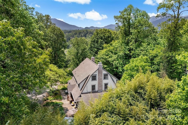 147 Preservation Way, Waynesville, NC 28786 - view from above of property featuring a forest and a mountain backdrop