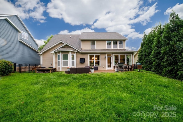 4323 Bright Rd, Charlotte, NC 28214 - back of property with a patio, roof with shingles, and an outdoor hangout area