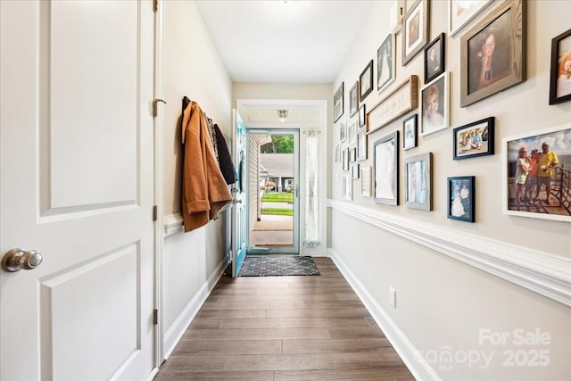 620 River Birch Dr, Salisbury, NC 28146 - entryway featuring dark wood finished floors and baseboards