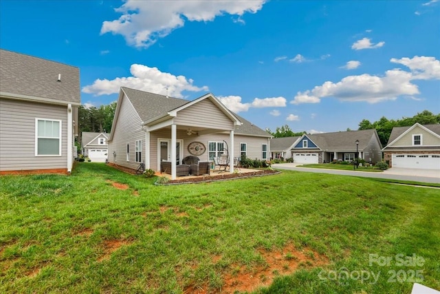620 River Birch Dr, Salisbury, NC 28146 - view of front facade with a front yard and a ceiling fan