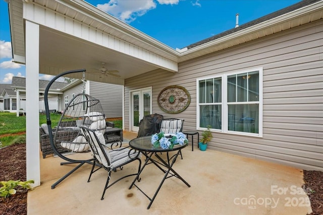 620 River Birch Dr, Salisbury, NC 28146 - view of patio featuring a ceiling fan