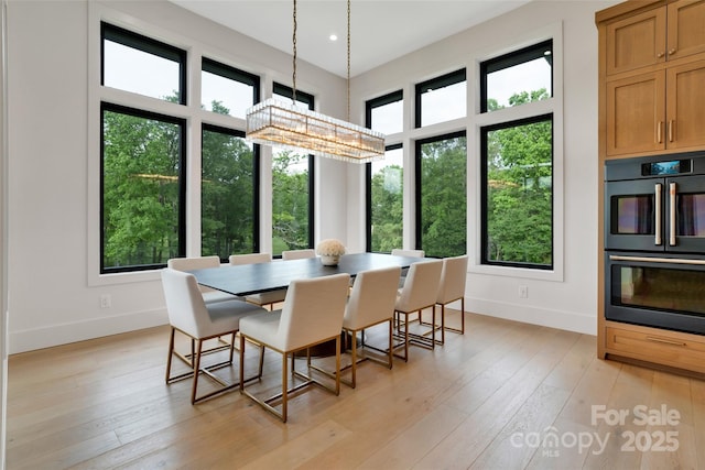 38 Thistle Ln, Fletcher, NC 28732 - dining room with baseboards, light wood-style flooring, and recessed lighting