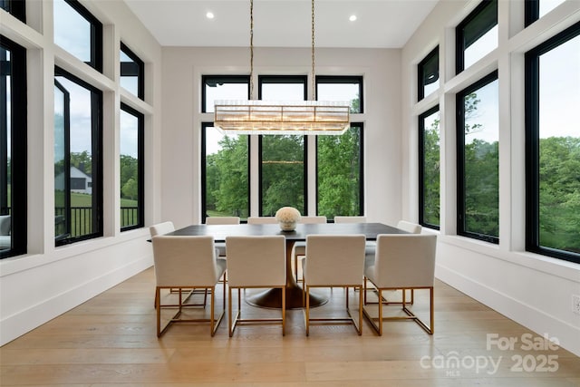 38 Thistle Ln, Fletcher, NC 28732 - dining space featuring plenty of natural light, recessed lighting, light wood-type flooring, and baseboards