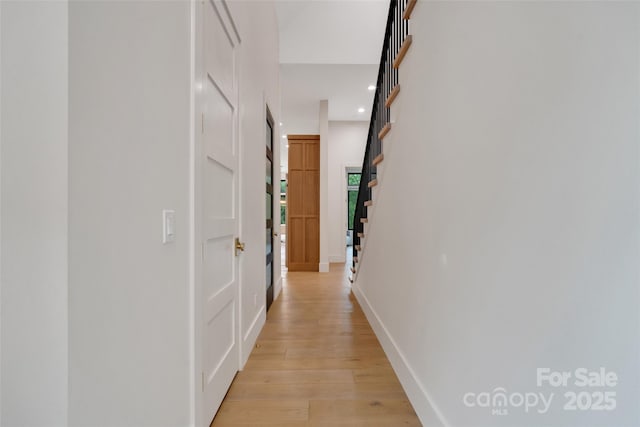 38 Thistle Ln, Fletcher, NC 28732 - hall with light wood finished floors, baseboards, and recessed lighting