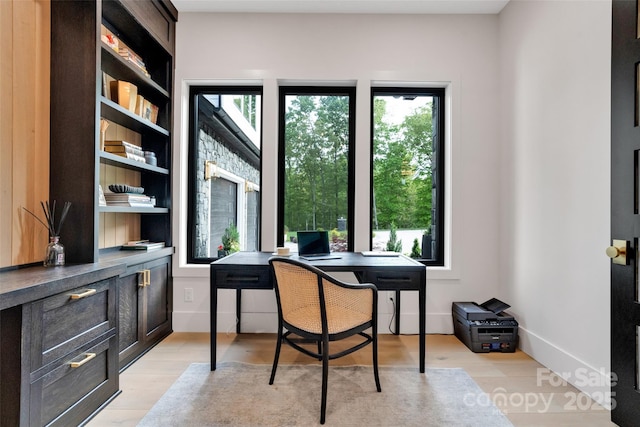 38 Thistle Ln, Fletcher, NC 28732 - home office with healthy amount of natural light and light wood-style flooring
