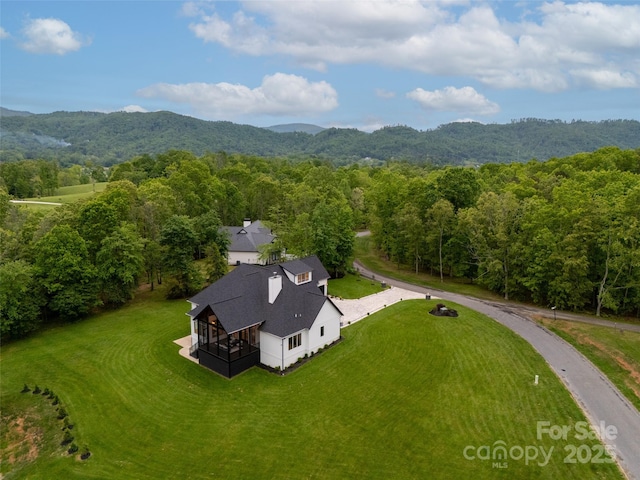 38 Thistle Ln, Fletcher, NC 28732 - aerial view of property and surrounding area featuring a forest