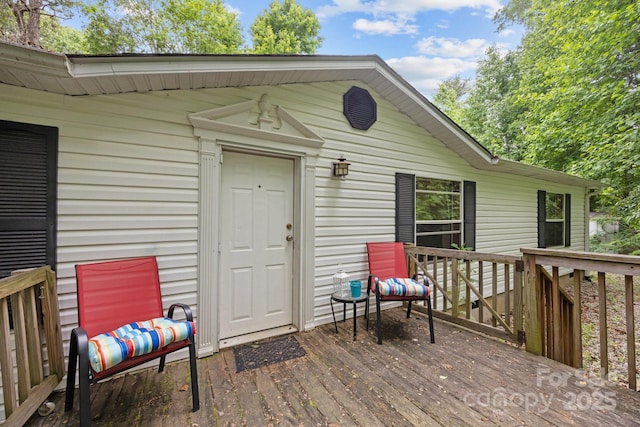 112 Cordella Rd, Candler, NC 28715 - view of wooden terrace