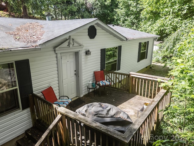 112 Cordella Rd, Candler, NC 28715 - view of wooden terrace
