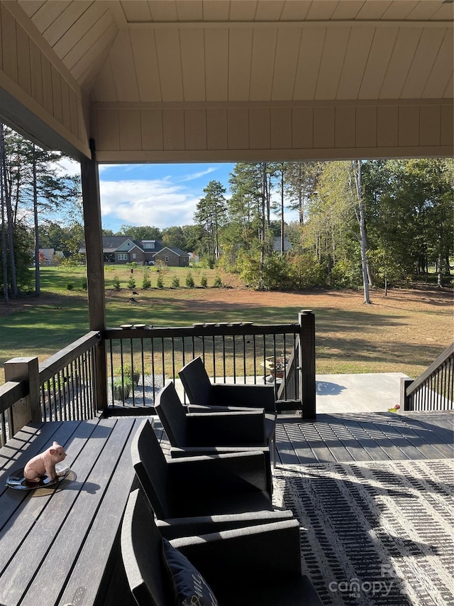 1427 Kinks Ln Unit 47, Maiden, NC 28650 - wooden terrace featuring a yard