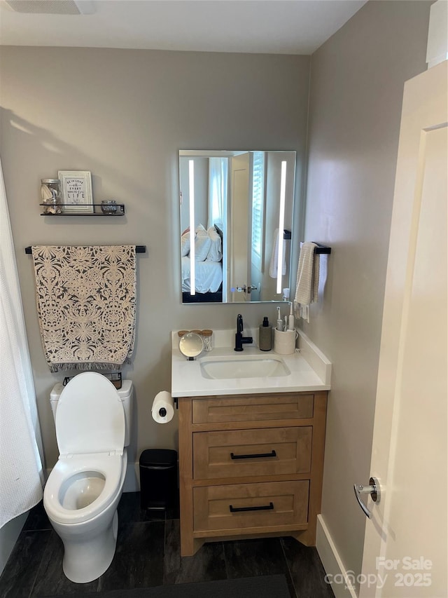 1427 Kinks Ln Unit 47, Maiden, NC 28650 - half bath with vanity, toilet, and baseboards