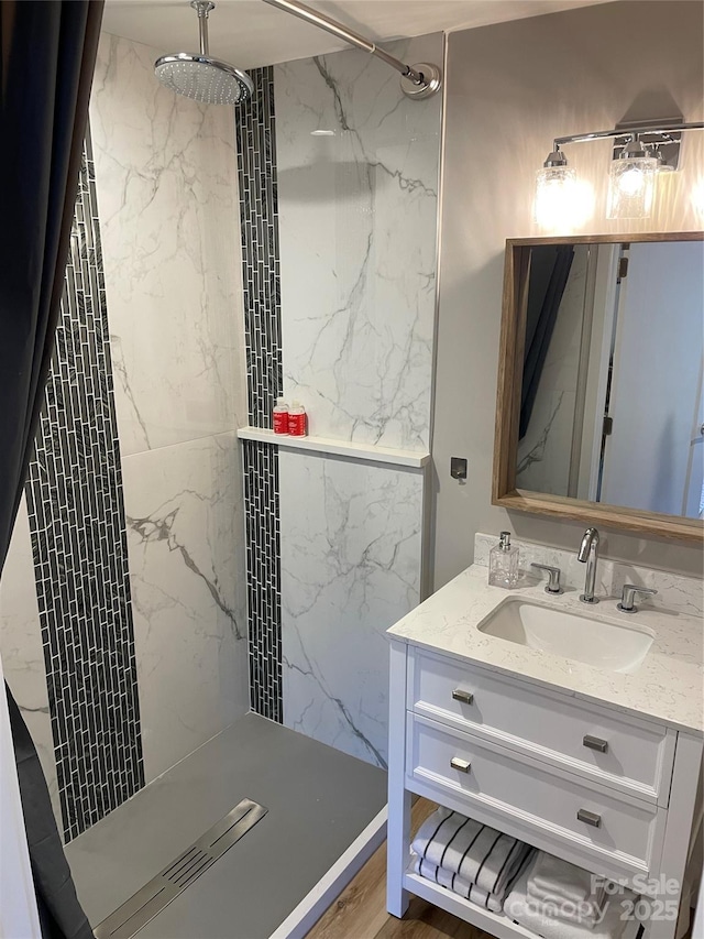 1427 Kinks Ln Unit 47, Maiden, NC 28650 - full bath with a marble finish shower and vanity