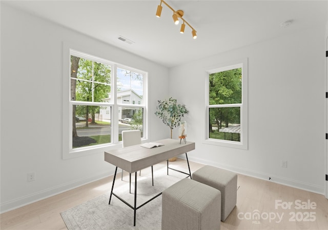 2033 Camp Greene St, Charlotte, NC 28208 - office area with light wood-style flooring and baseboards