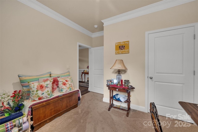 608 Latrobe Dr, Iron Station, NC 28080 - carpeted bedroom featuring ornamental molding and baseboards