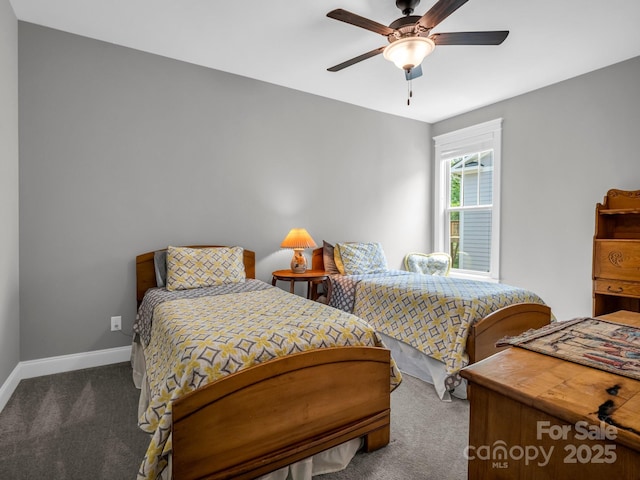 26 Balsam High Rd, Candler, NC 28715 - carpeted bedroom with baseboards and a ceiling fan