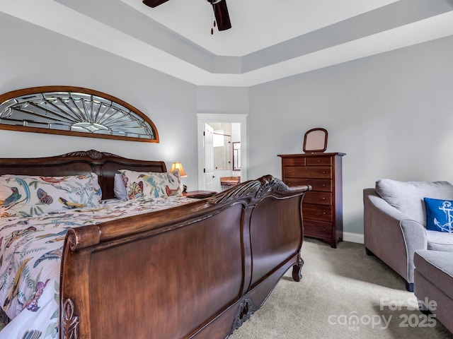 26 Balsam High Rd, Biltmore Lake, NC 28715 - bedroom with light colored carpet, ensuite bath, and ceiling fan