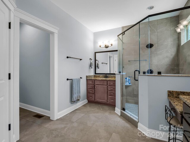 26 Balsam High Rd, Biltmore Lake, NC 28715 - bathroom with vanity and a shower stall