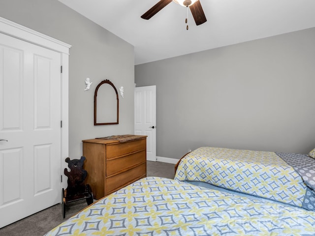 26 Balsam High Rd, Biltmore Lake, NC 28715 - carpeted bedroom featuring a ceiling fan and baseboards