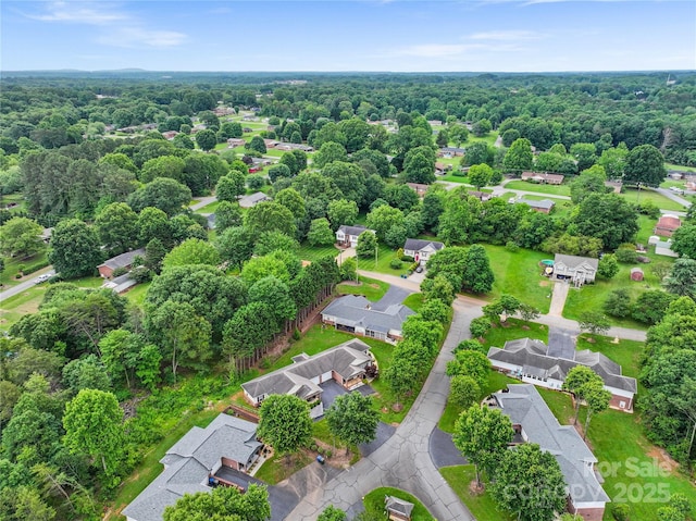 2561 26th Ave NE, Hickory, NC 28601 - aerial perspective of suburban area with a heavily wooded area