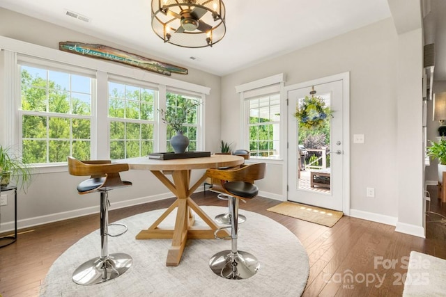 1467 Tranquility Blvd, Lancaster, SC 29720 - dining room with plenty of natural light, an office area, and wood-type flooring