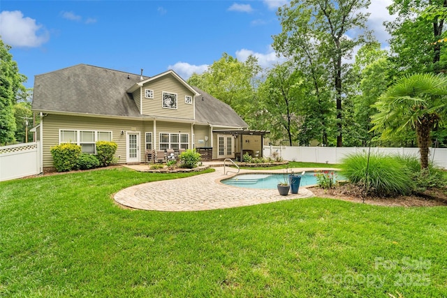 1009 Jerry Ln, Matthews, NC 28105 - back of house with french doors and a patio area