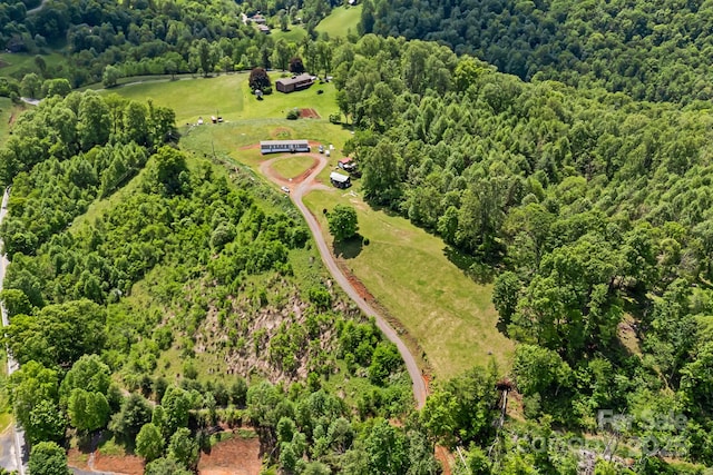410 Fork Mountain Rd, Bakersville, NC 28705 - aerial overview of property's location with a forest
