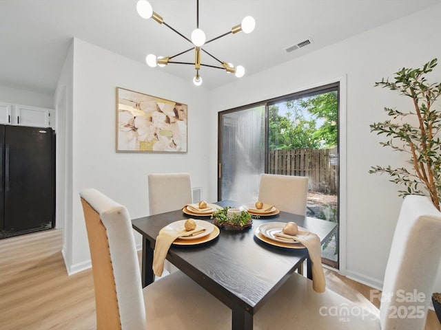 2324 Brookview Ct, Rock Hill, SC 29732 - dining space featuring light wood-style floors, a chandelier, and baseboards