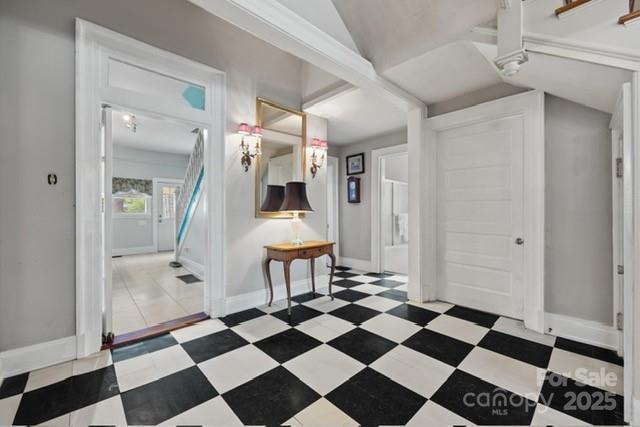 530 E Rutledge Ave, Gaffney, SC 29340 - entryway featuring baseboards and lofted ceiling