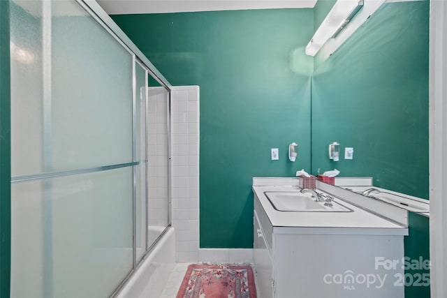 530 E Rutledge Ave, Gaffney, SC 29340 - bathroom featuring vanity and bath / shower combo with glass door