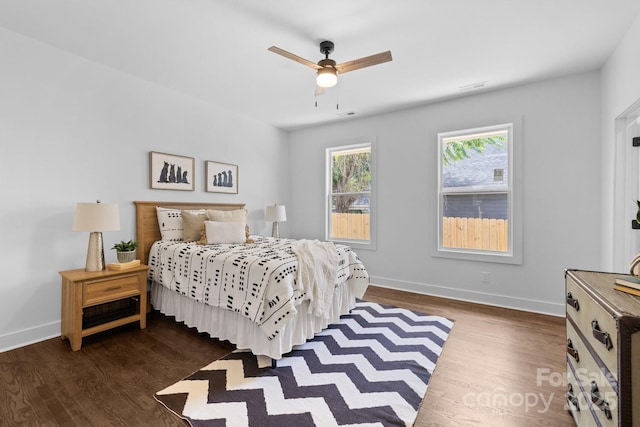 1922 Thomas Ave, Charlotte, NC 28205 - bedroom with wood finished floors and a ceiling fan