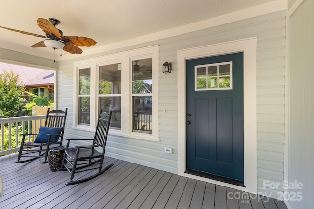 1922 Thomas Ave, Charlotte, NC 28205 - doorway to property with a ceiling fan and a porch