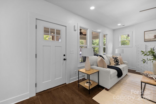 1922 Thomas Ave, Charlotte, NC 28205 - living room with wood finished floors and recessed lighting